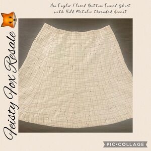 Ann Taylor Sample Tweed A-Line Skirt